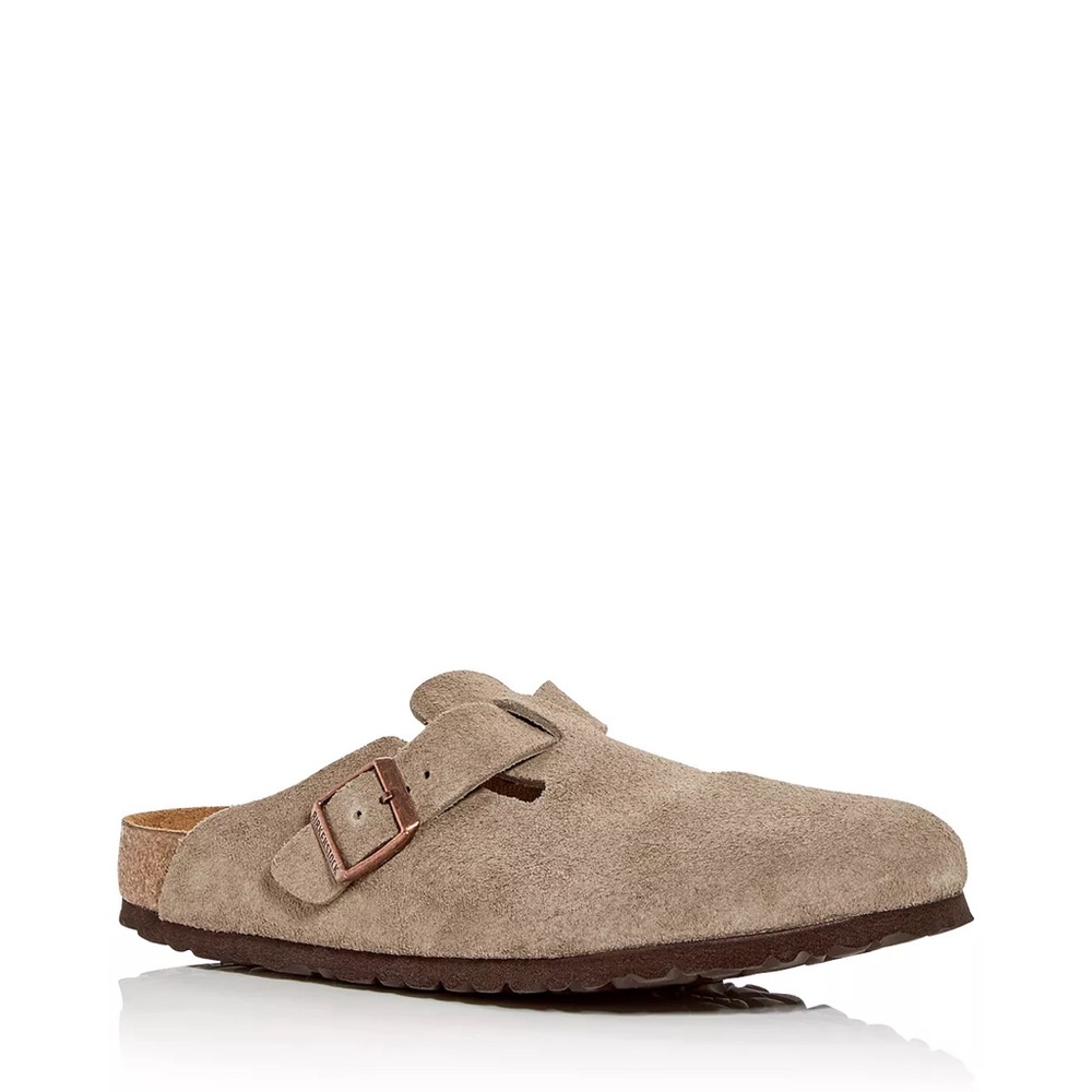 Birkenstock Women's Boston Soft Footbed Clog size 39 **never worn** taupe/suede